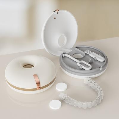 1 STÜCK Donut Zahnspangen Aufbewahrungsbox Unsichtbare Zahnspangen Dental Retainer Aufbewahrungsbox Tragbare Prothesenaufbewahrungsbox