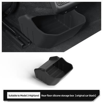 For Tesla Model 3 Highland 2025 Rear Seat Storage Box Below The Rear Air Outlet Rear Seat Organizer Tray Car Accessories 2024