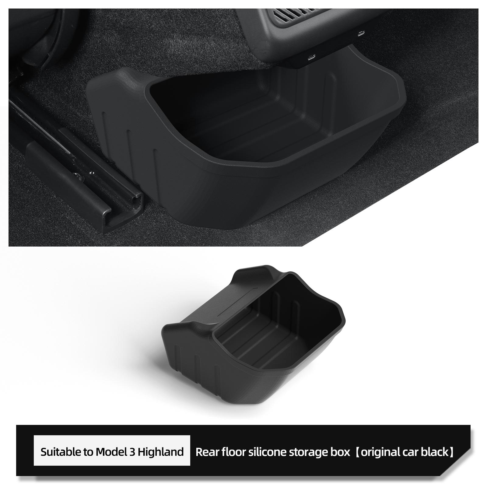 

For Tesla Model 3 Highland 2026 Rear Seat Storage Box Below The Rear Air Outlet Rear Seat Organizer Tray Car Accessories 2026