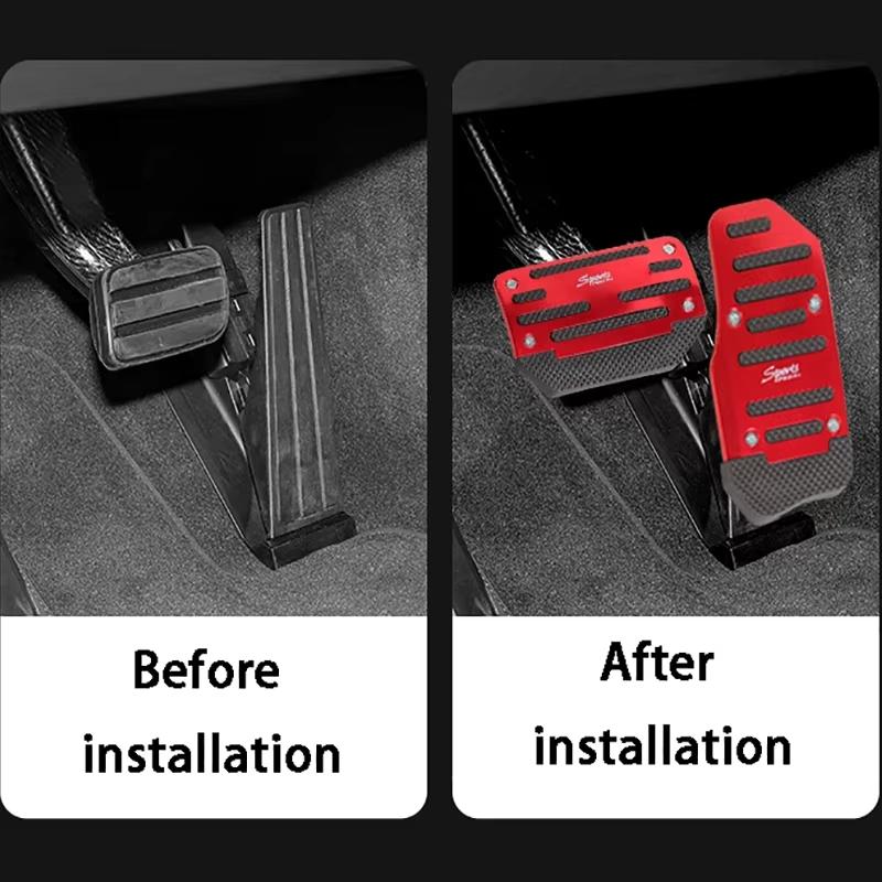 Universal Aluminum Automatic/Manual Transmission Car Pedal Cover Set Kit Anti Skid Pedal Brake Clutch Accelerator Pedals Covers