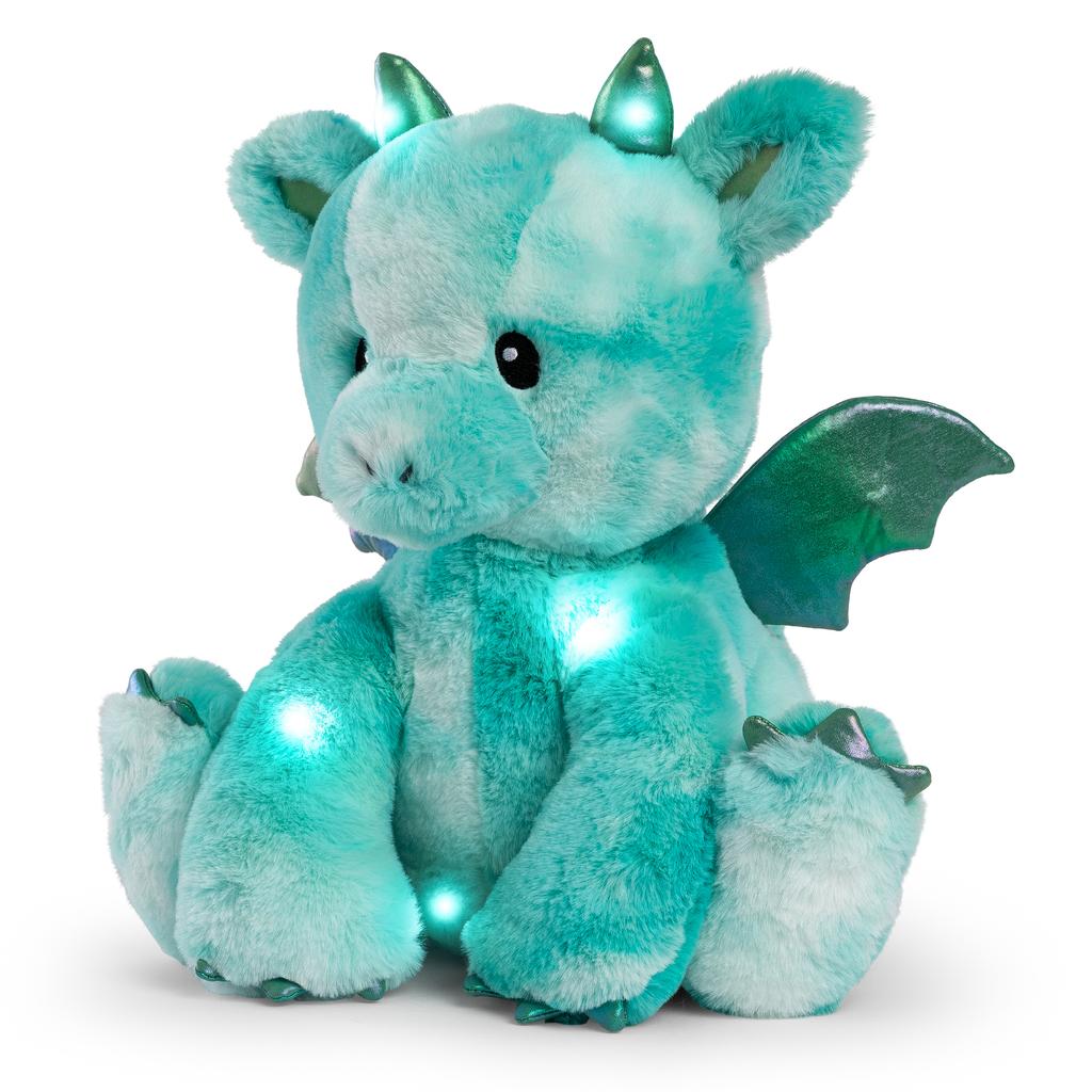 [toytron] FAO Schwarz Sparkling Sound-Making Mint Dragon 30cm Plush