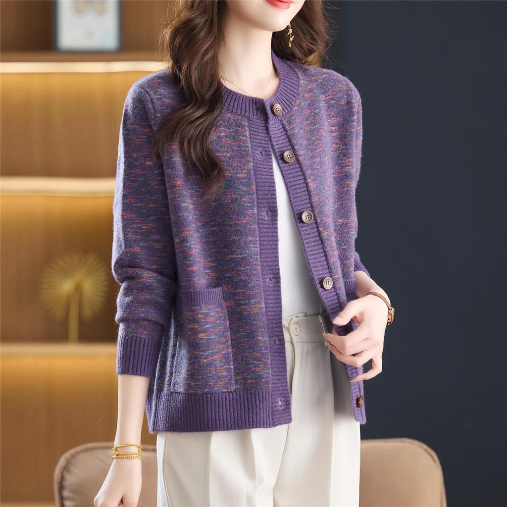 Vielseitige Damenstrickjacke: Herbstkollektion 2025 - Locker geschnittener Strickmantel für Frühling, Herbst und Winter