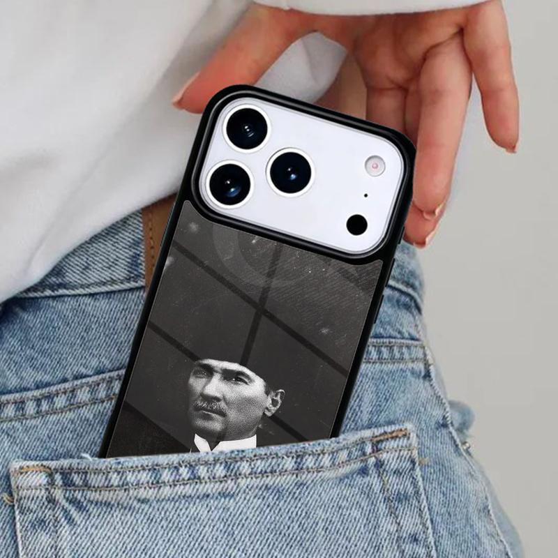 Mustafa Kemal Ataturk soft Phone Case for iPhone 17ProMax 12 13 14 15 16e 17 Pro Max Plus Air Cover