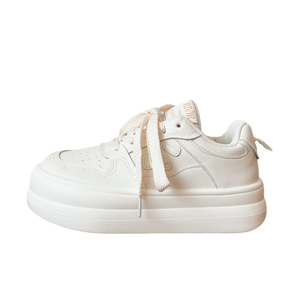 Niche Black and White Panda Little White Shoes Women's Autumn Versatile Thick-soled Heightening Board