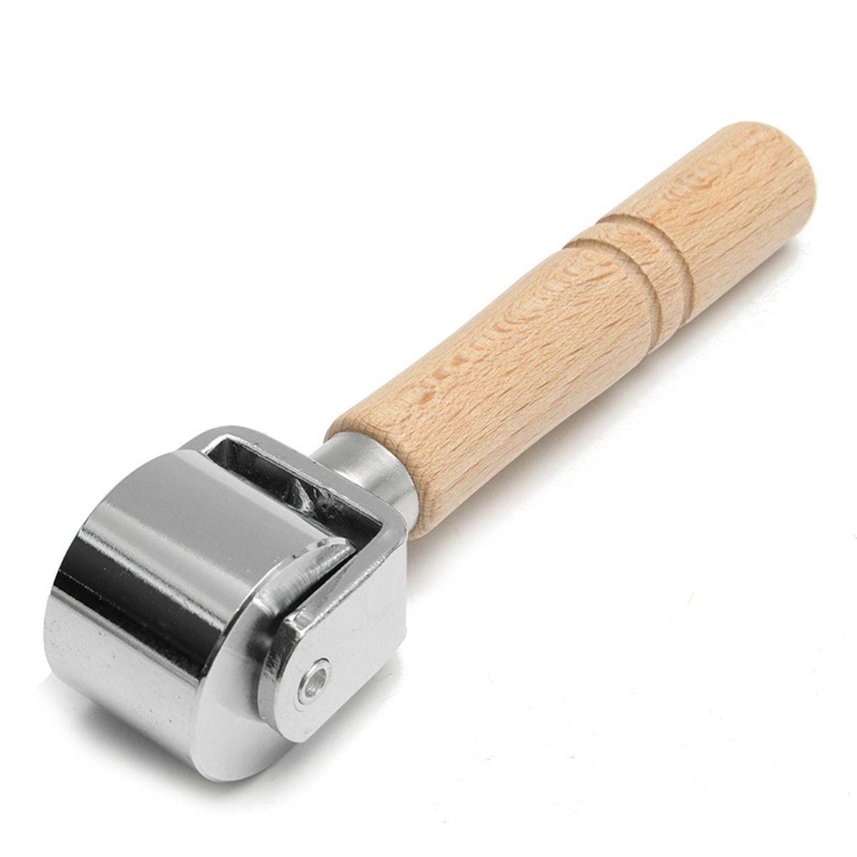 

DIY Wooden Creaser Glue Laminating Quilting Platen Tool Seam Roller Leather Press Edge Roller 26mm
