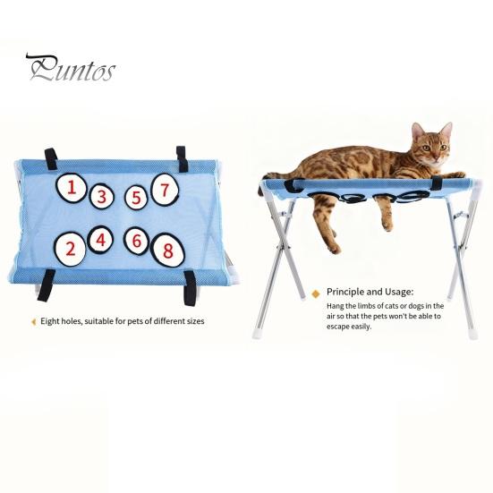 Dog Nail Trimming Helper Pet Grooming Table, Hammock with Foldable Stand, 4-Hole or Multi-function 8-Hole, Washing Station for Cats, Small Dogs,