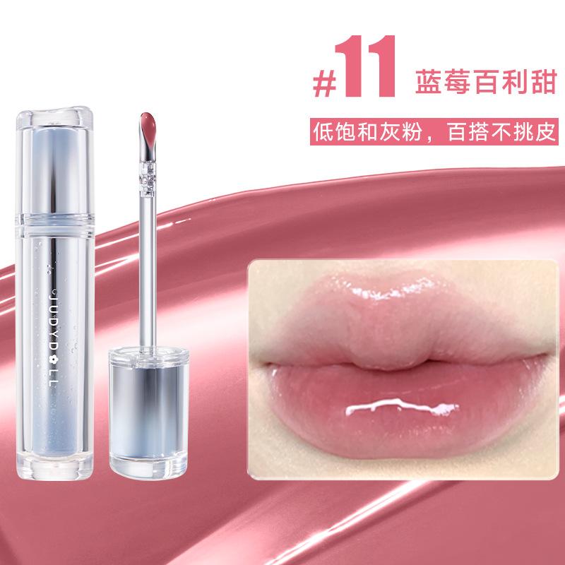Judydoll Ice Iron Lip Glaze Lippenstiften Niet-Plakkende Bekers Spiegelglans Waterige Liplotion Metalen Borstelkop Make-up Cosmetica