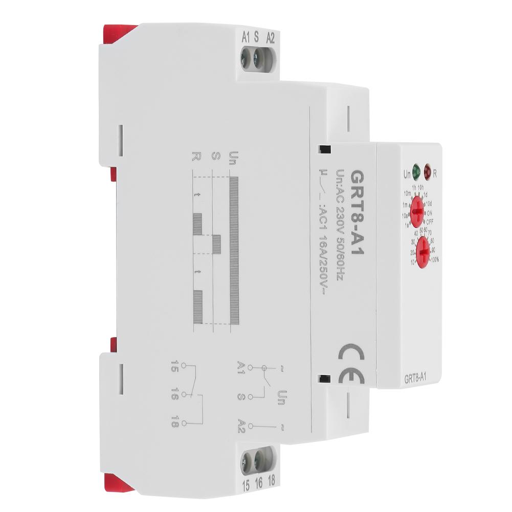 GRT8?A1 Mini Power On Delay Time Relay DIN Rail Mount AC 220V
