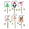 Christmas Theme Cat Licking Stick Toy Natural Matatabi Stick Chewing Toy for Various Cats Hairball Control Teaser 3Pcs