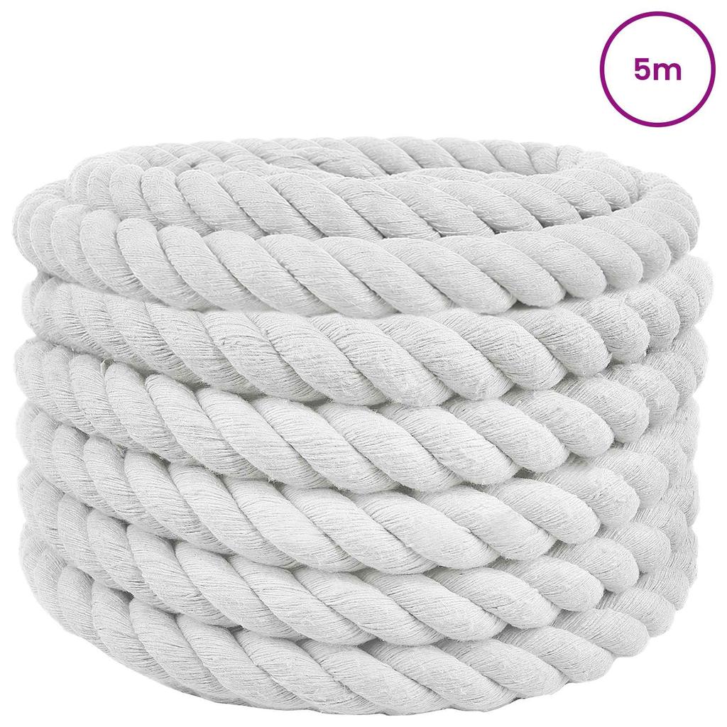 White Rope 3.6 X 3.6 X 500 Cm Cotton
