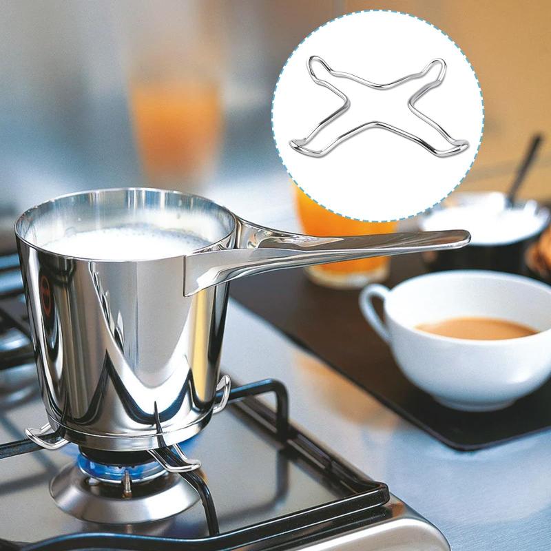 1pcs Gas Stove Support Stand, Stainless Steel Stand, Camping Iron Stove Ring, Heat Diffuser, Small Pot Stand, Kitchen Cooking