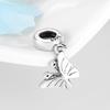 KATAOKA 925 Sterling Silver Colorful Enamel Spring Butterfly Pendants Beads Fits Original Kataoka Charms Bracelet Jewelry