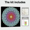 DIY Mandala Perlenpunktmalerei für Erwachsene/Anfänger Geschenk Heimdeko Perlen Edelstein Malereien Bild Kunsthandwerk 25x25cm Mit Rahmen
