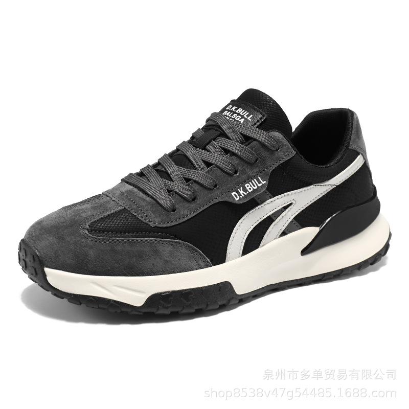 

Четыре сезона Кожа Дышащая Легкая Сетка Папины Кроссовки Платформа Нескользящие Мужские Спортивные и Повседневные Кроссовки Универсальные Кроссовки Форрест Гамп 44 черный серый