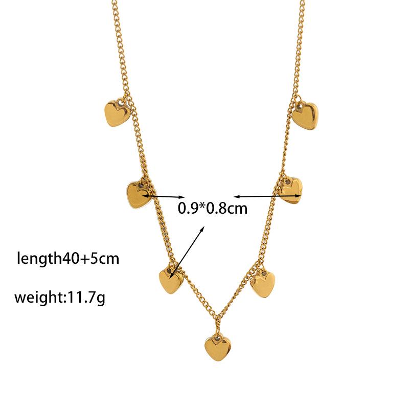 Elegant Personalized Double Heart Pendant Titanium Steel Necklace for Women