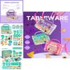 Colorful Eating Utensils Playset With Realistic Kitchen Accessories Storage Box For Children