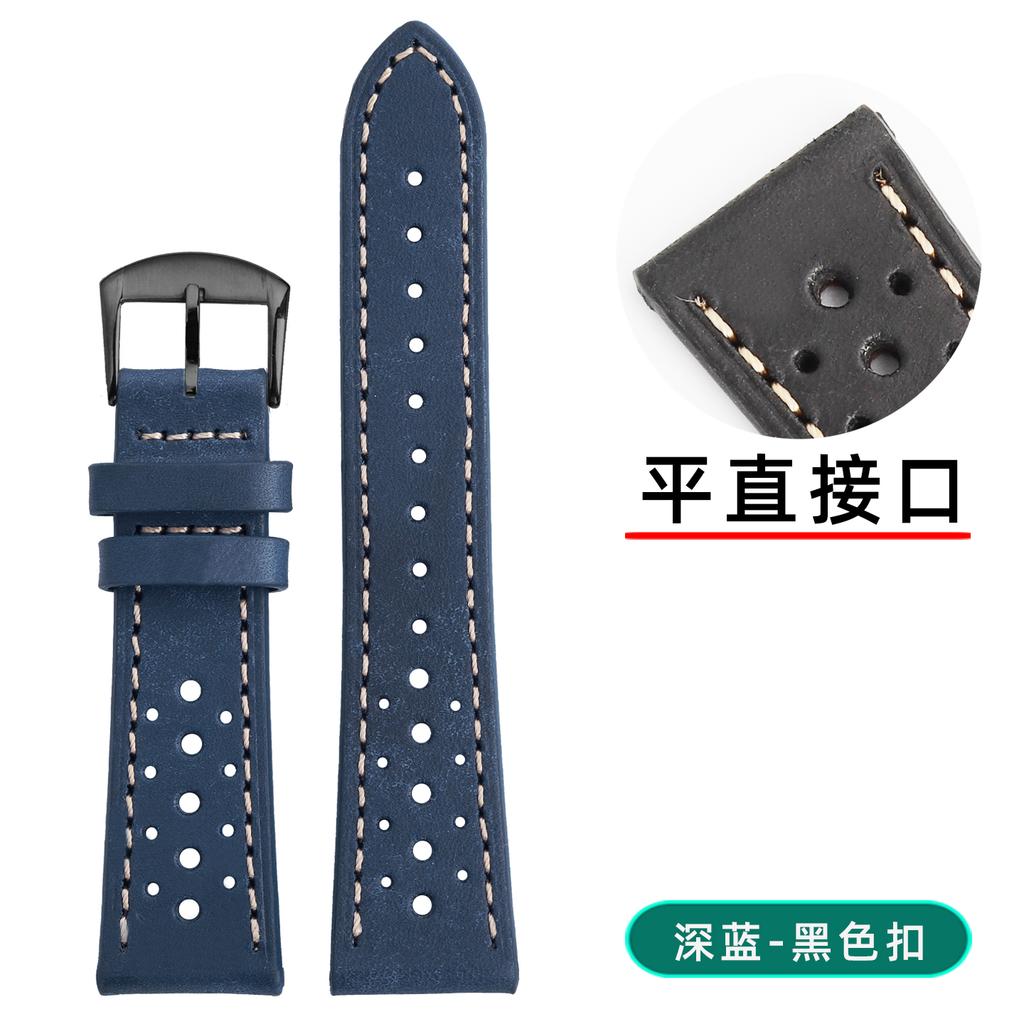 Handmade PUEBLO Italian Cowhide strap 18 19 20 21 22MM for Omega Longines Rolex Soft Retro breathable Genuine leather Watch band