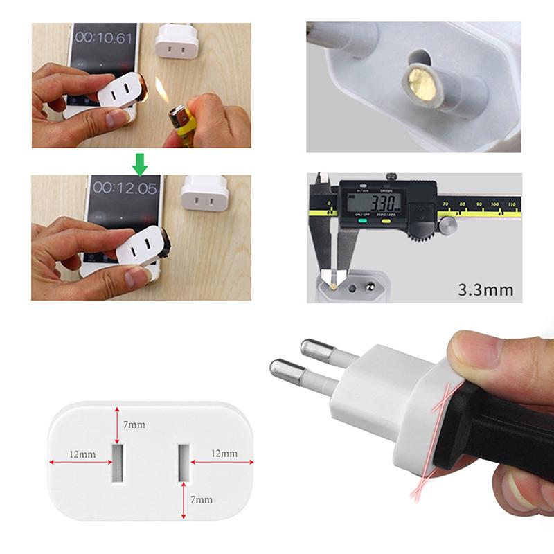1 ks 4,8mm napájecí zástrčka adaptér US na EU Euro Evropa zástrčka napájecí zástrčka konvertor cestovní adaptér napájecí konvertor zásuvka
