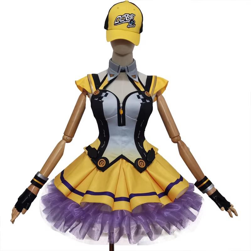 QQ Speed Kostým pro cosplay Závodní Sestřičky Oranžové pro ženy