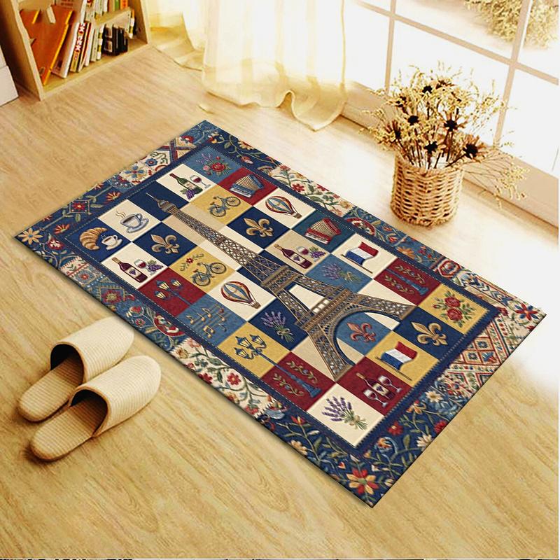 2025 New Paris Eiffel Tower Carpet Rug for Living Room Bedroom Home Sofa Decoration,Kids play Non-slip Floor Mat91
