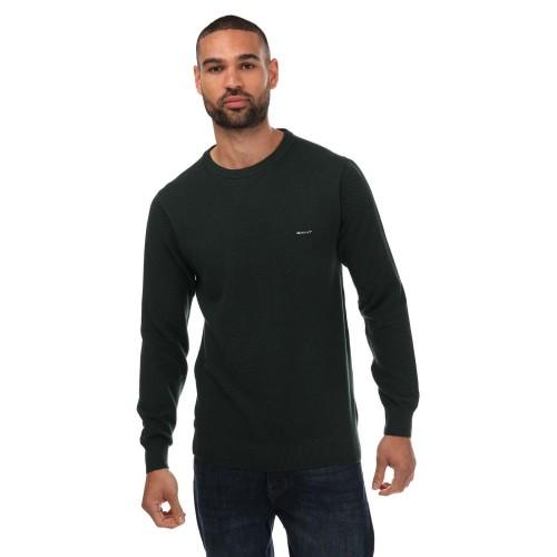 Gant Mens Cotton Pique Crew Neck Sweatshirt