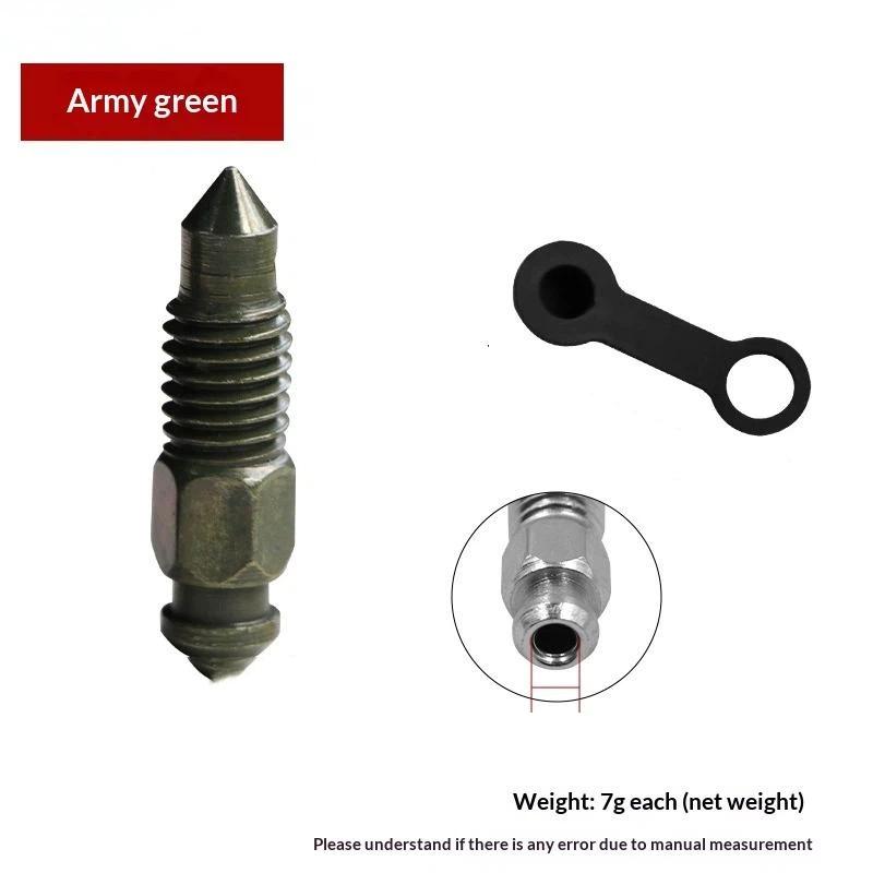 Motorcycle Brake Pump Caliper Exhaust Screw 1 Set with Dust Cap Easy to Replace for Moped Scooter DIY Repair