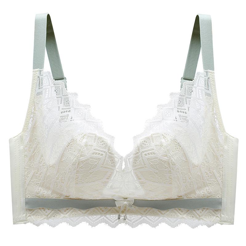 

Модное нижнее белье 2023 с тонкой чашкой, дышащей подкладкой и сборками, регулируемое нижнее белье с кроличьими ушками 2023 75 белый