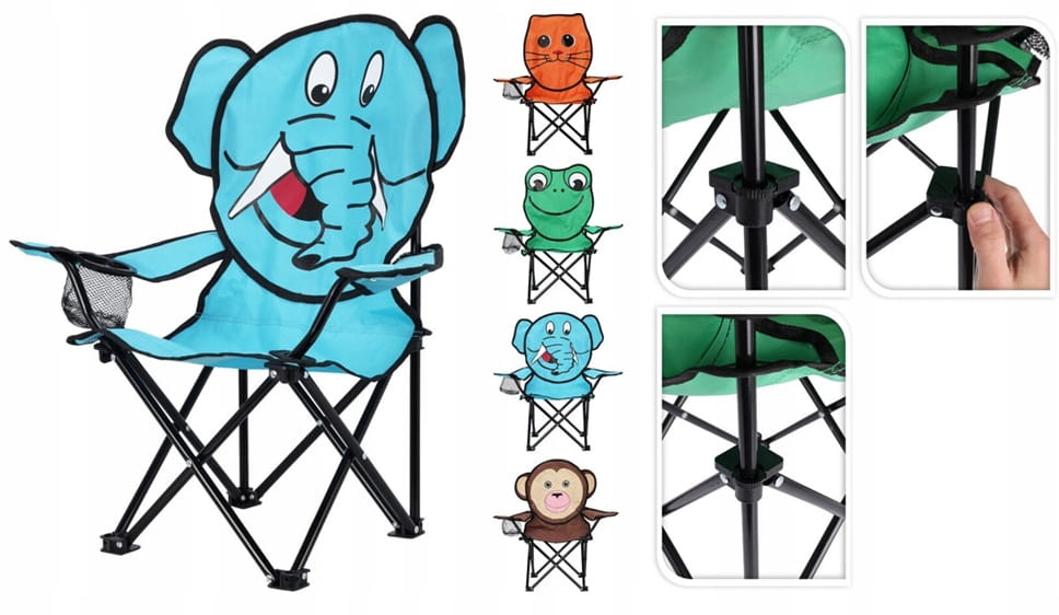 Folding Children's Chair with Animal Backrest 343562cm