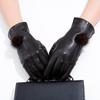 Womens Genuine Leather Winter Gloves Warm Fleece Lined Sheepskin Outdoor Touchscreen Compatible