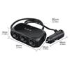 3 Socket Car Cigarette Lighter Splitter Dual USB LED Car Fast Charger 120W 12V 24V Car Charger Adapter for iPhone IPad Dashcam