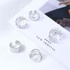 Hollow For Women Gift C-Shape Girl Leaves Ear Cuff Korean Style Earrings Earring Set Ear Bone Clips