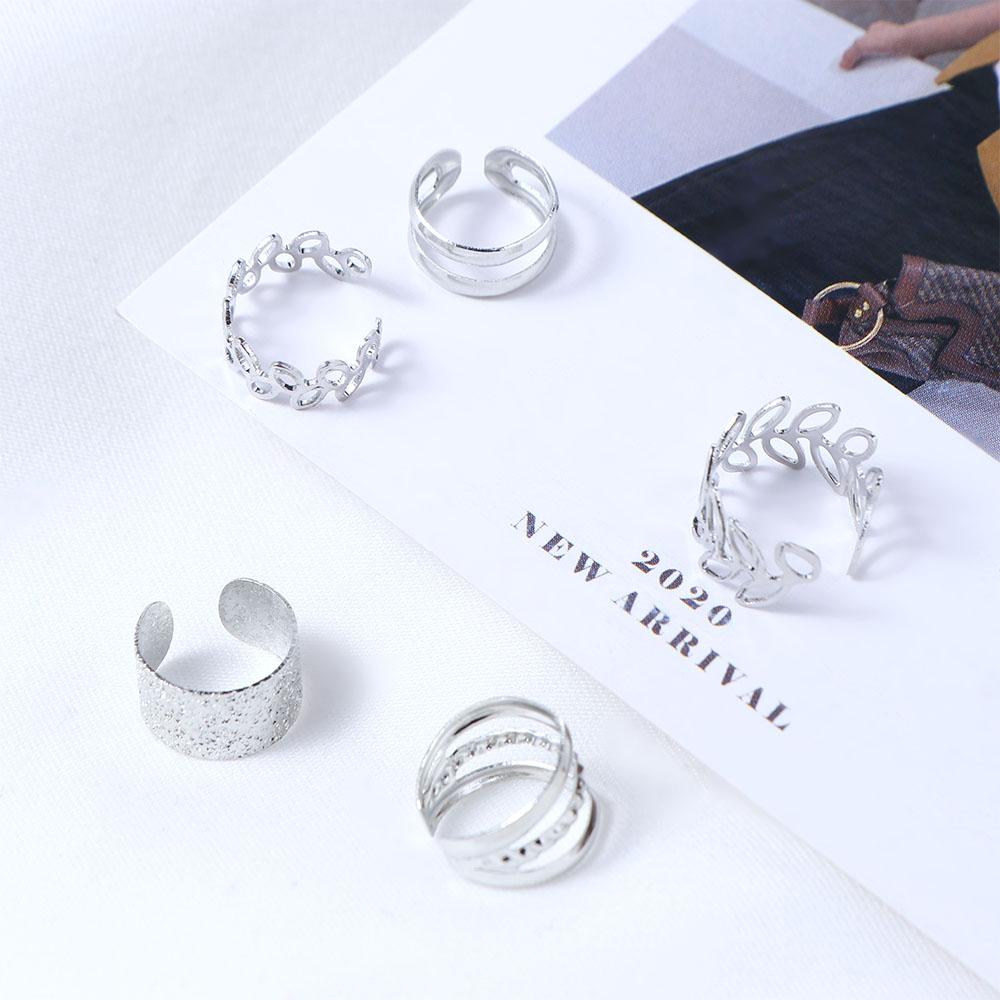 Hollow For Women Gift C-Shape Girl Leaves Ear Cuff Korean Style Earrings Earring Set Ear Bone Clips
