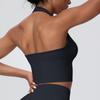 Elegant Backless Halter Yoga Bra – Seamless Breathable Sports and Fitness Vest