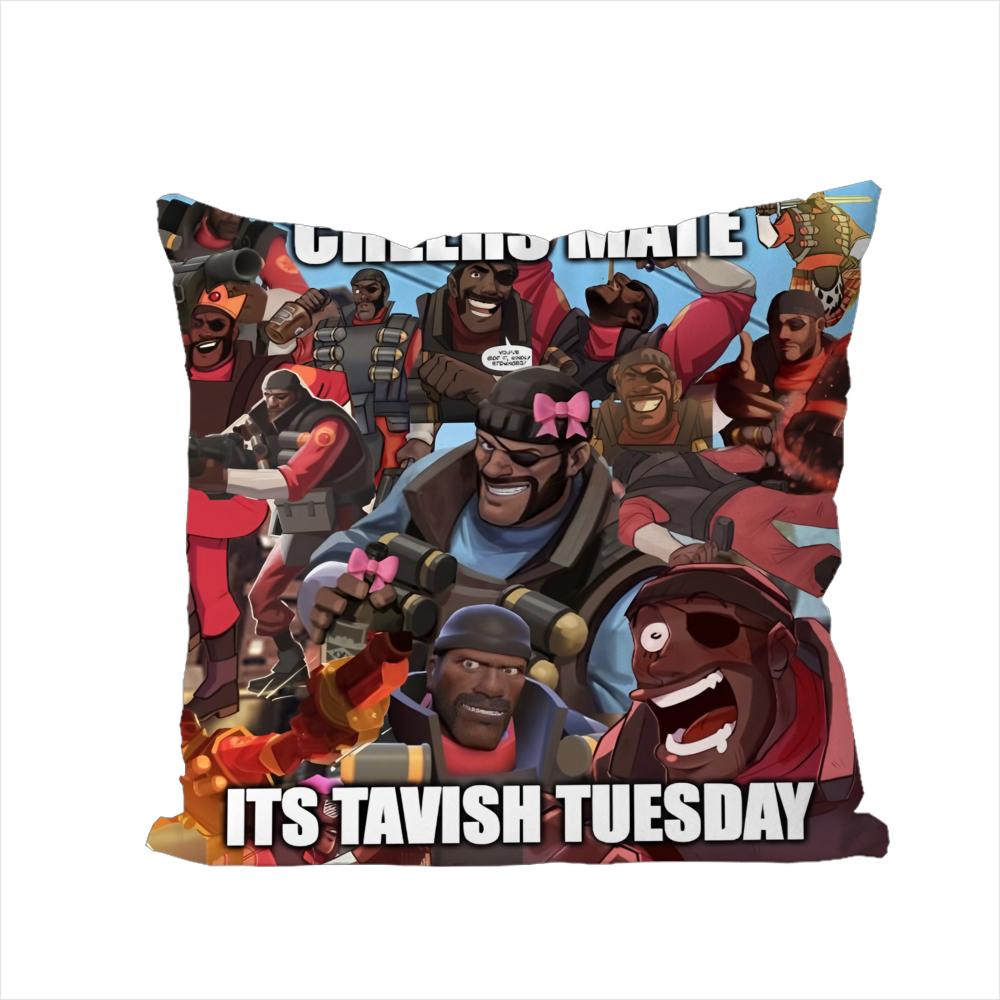 

Game TTeam Fortress 2 Pillow Case For Car Sofa Decorative Home Doublesided Print Plush Square Throw Pillow Cushion Cover 30x30cm