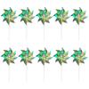 AEE4-Reflective Pinwheels Wind Spinner, Extra Sparkly Pinwheel With Stakes, Bird Repellent Blinder Devices
