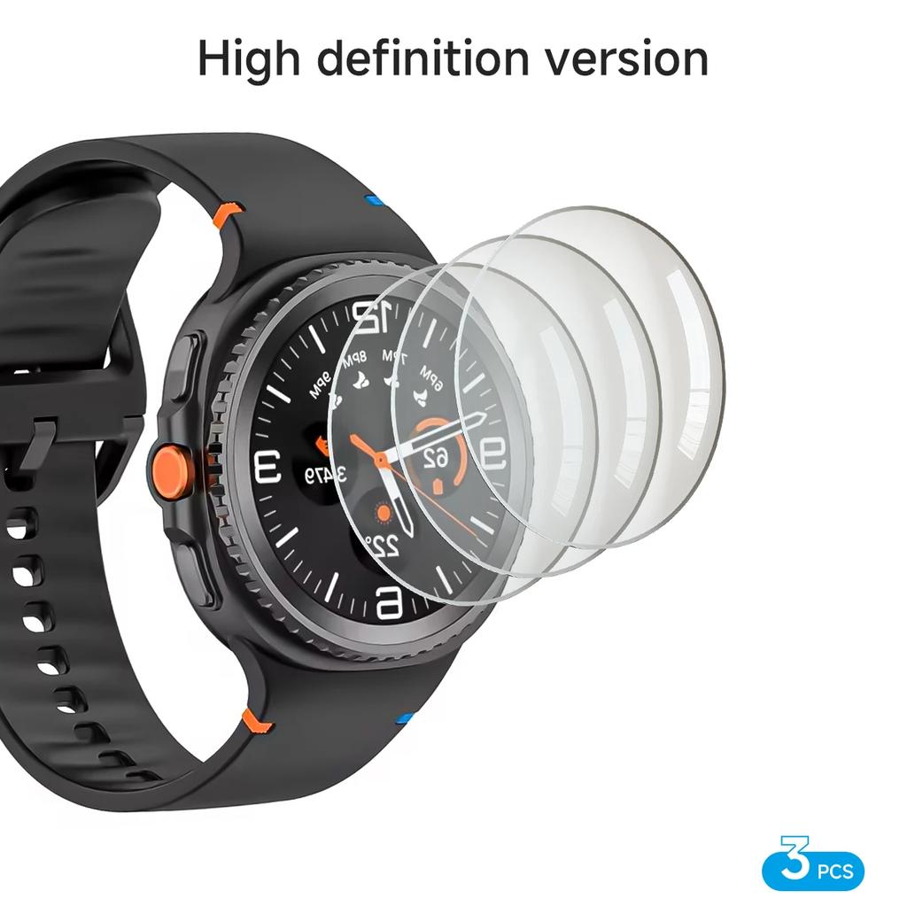 1-5PCS Screen Protector for Samsung Galaxy Watch 8 40mm 44mm Classic 9 HD tempered glass film+Eye-protection purple light