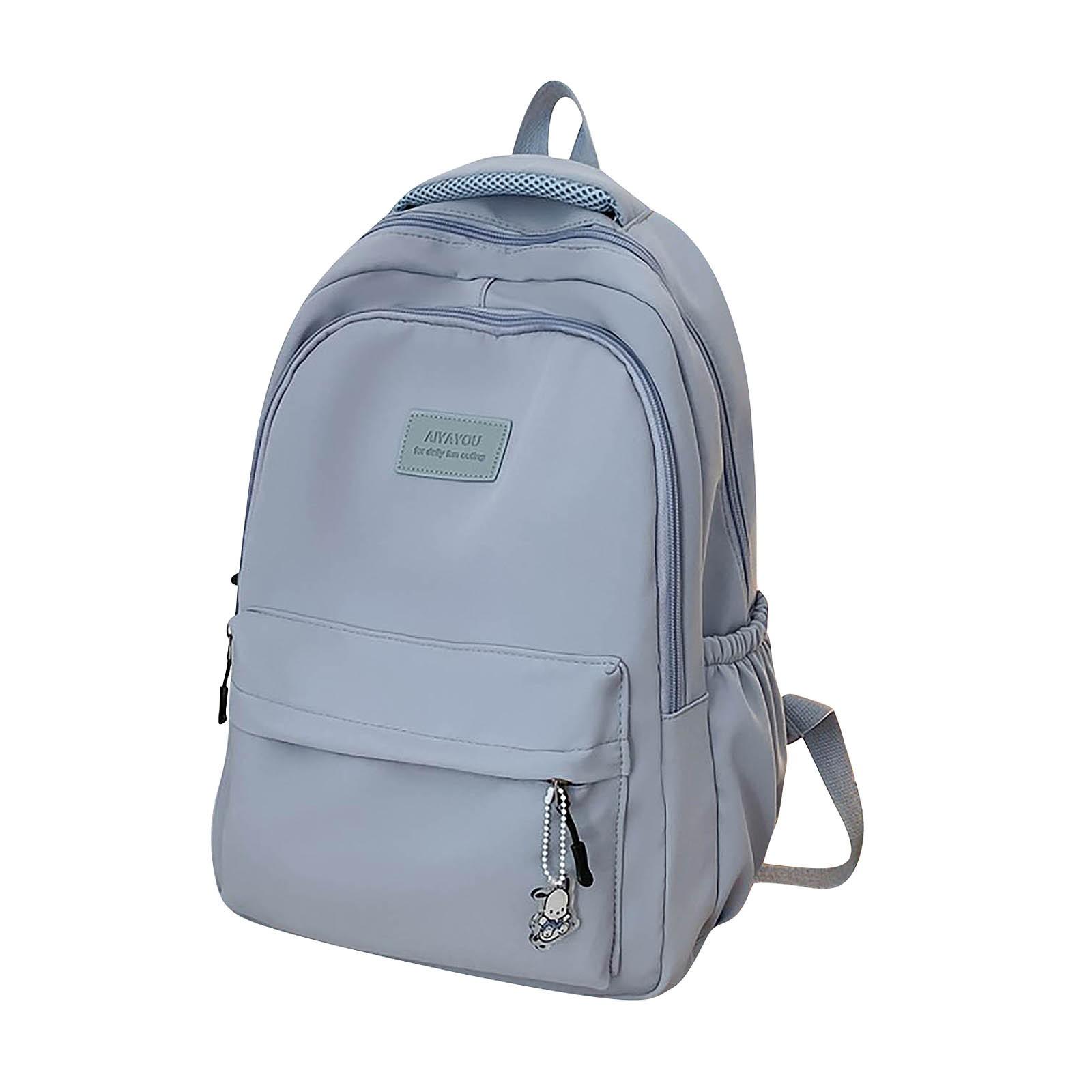 Oxford Cloth Large Capacity Multi-layer Backpack синий