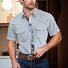 Men'S Fashionable Lapel And Shoulder Length Short Sleeved Casual Top