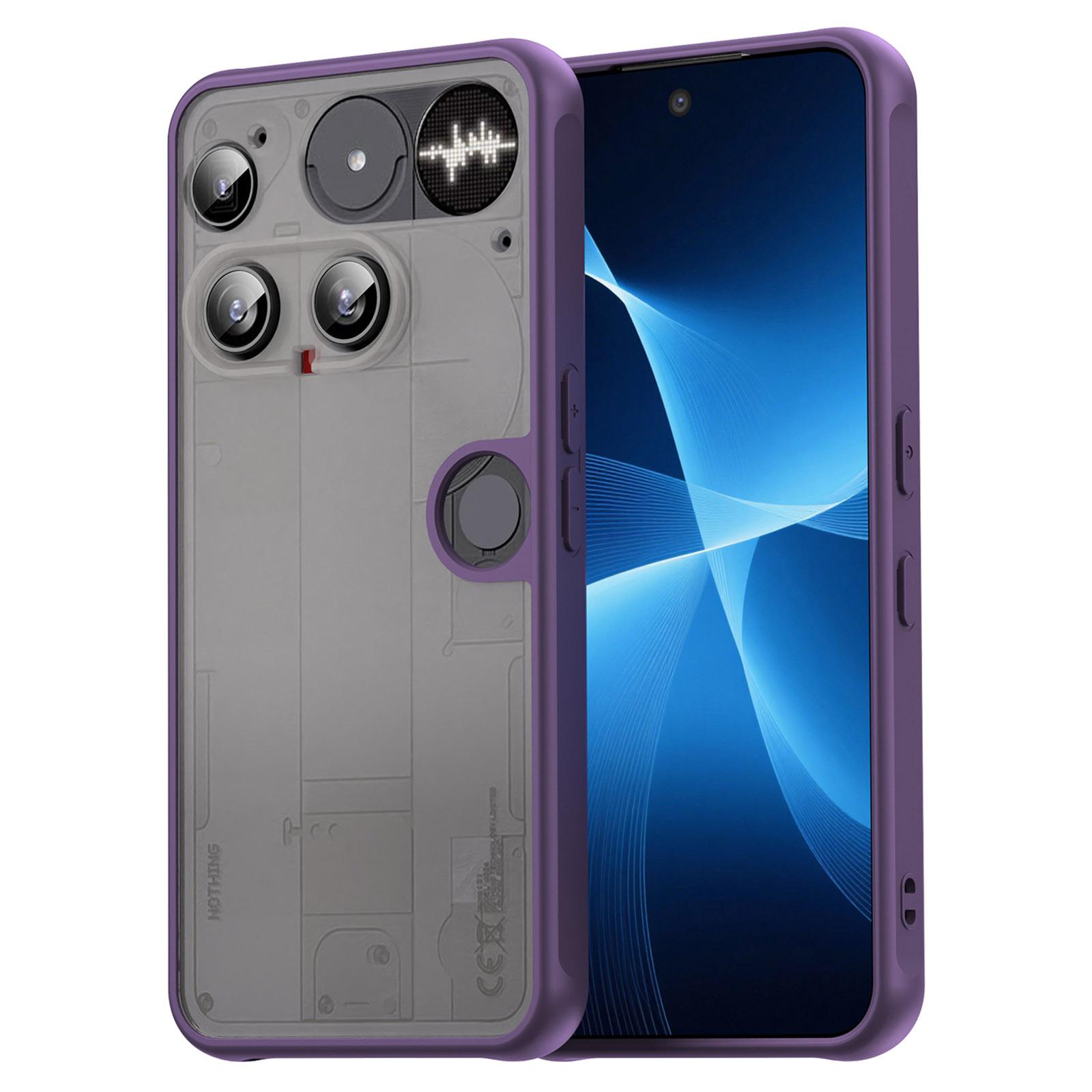 

For Nothing Phone (3) 5G Case Drop Proof Airbags Frosted Translucent PC + TPU Phone Back Cover D