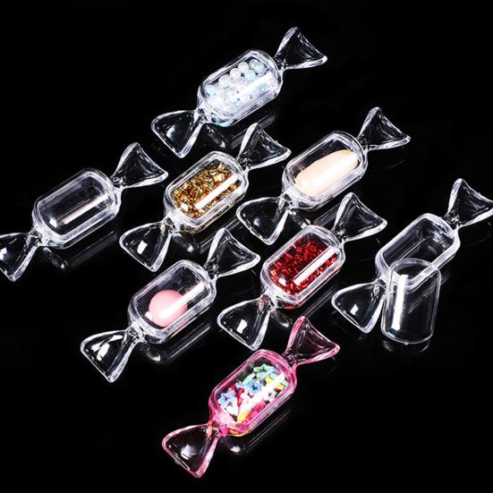 Klar geformte Süßigkeiten-Schmuckschatulle Mini-Schmuckorganizer Kunststoff-Süßigkeiten-Aufbewahrungsbehälter für Hochzeitsfeier Reise Valentinstag
