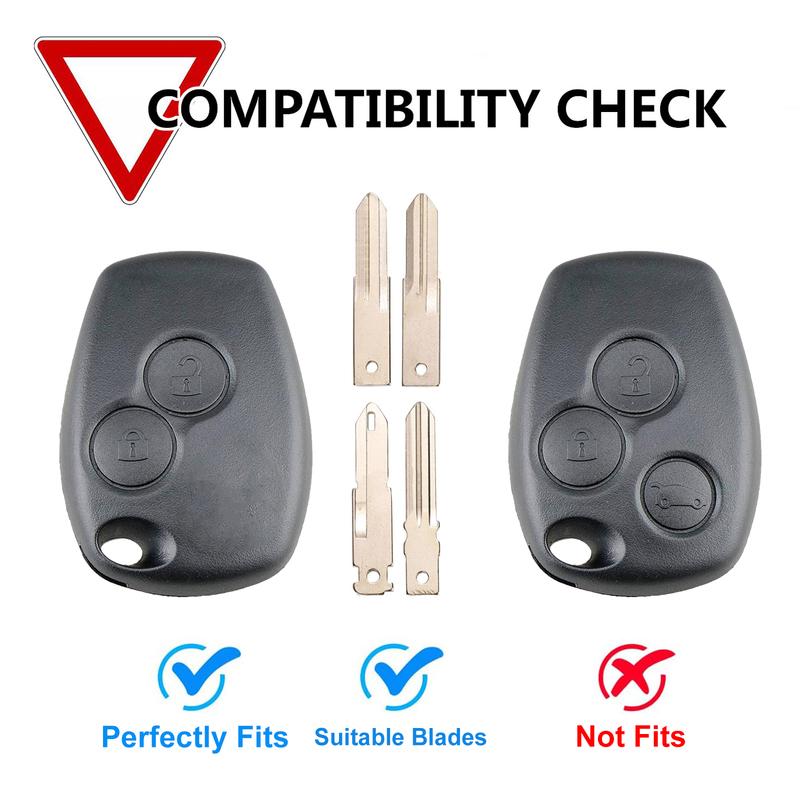 Remote Key Ring Cover Case 2 Button Leather For Renault Trafic Clio Master Modus Twingo Dacia Duster Logan Sandero Opel Vauxhall