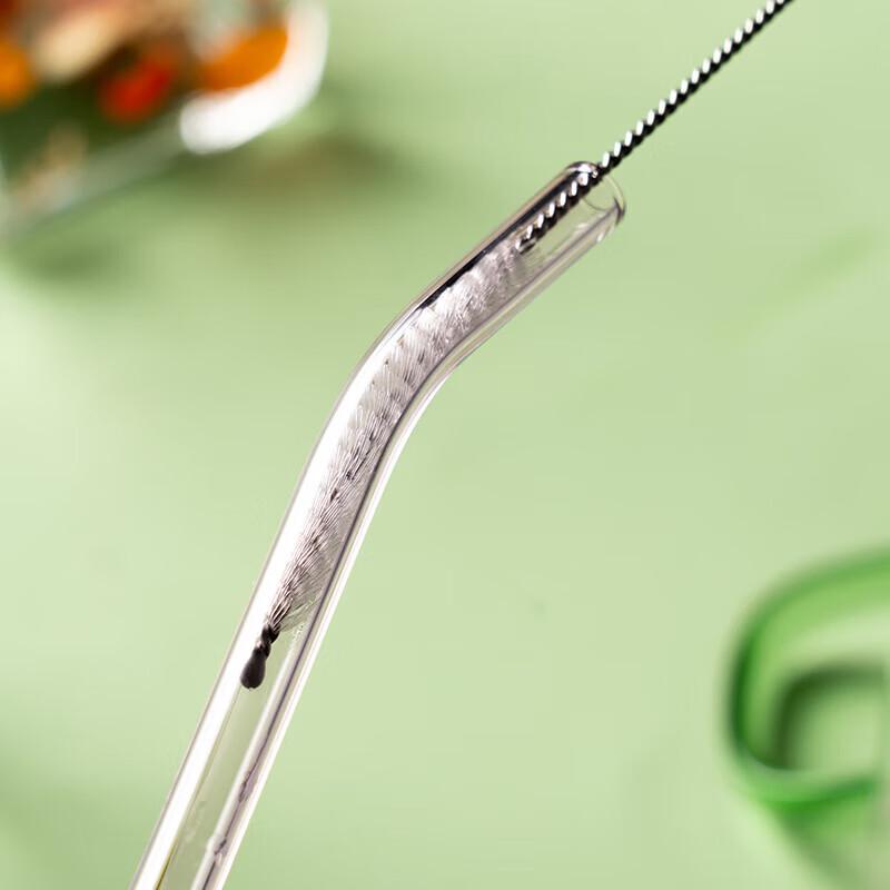Onlycook Reusable Borosilicate Glass Drinking Straw