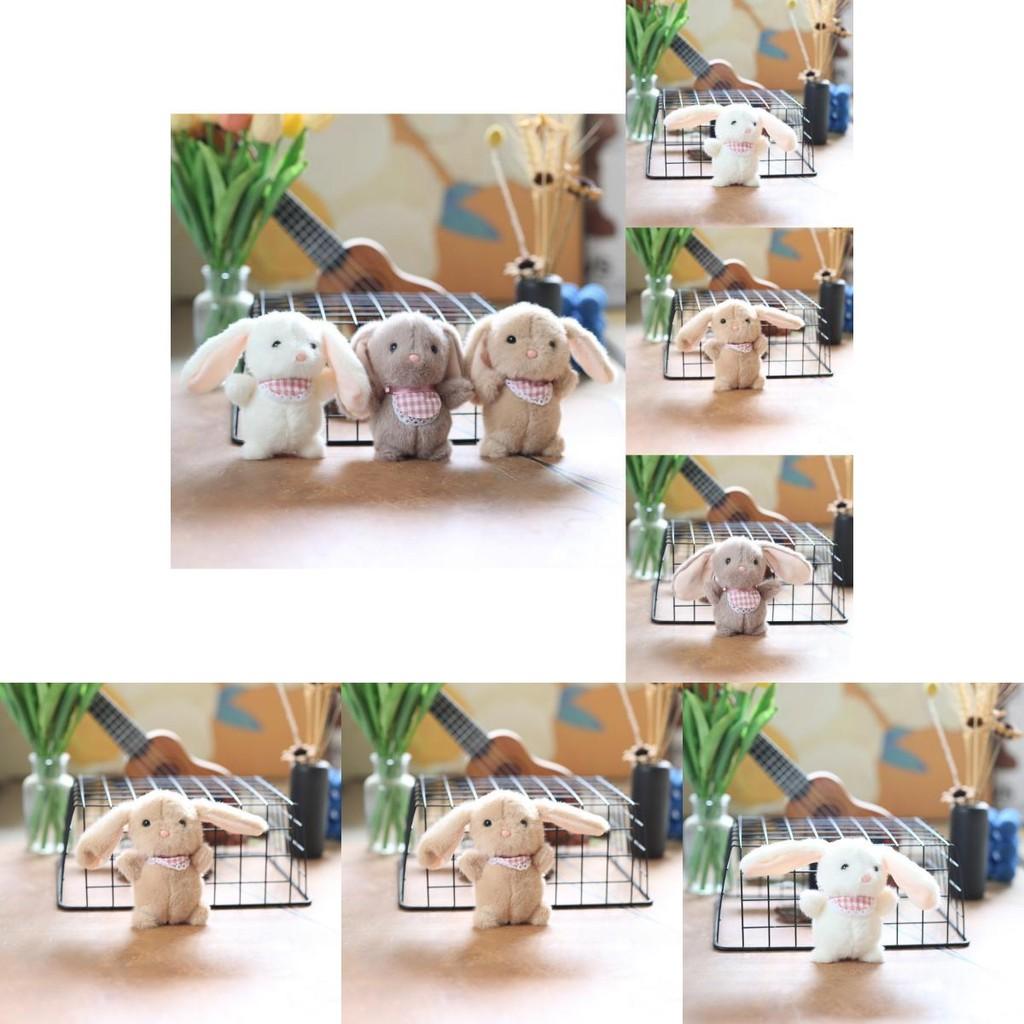 Ultra-soft Bunny Plush Keychain Cute Stuffed Animal Bag Charm Gift For Kids