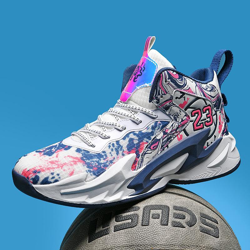 Boys shoes medium and older children's high-top basketball shoes boots