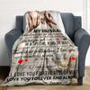 1pc Romantic Messages from Wife Blanket - Perfect Gift for Birthdays, Christmas & Halloween- Soft, Warm & Versatile yy250909108