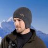 Knitted Winter Warm Hat With Solid Color And Ear Protection Design For Daily