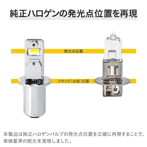 HID shop fog lamp 3200lm LED H3 2 color switching white x yellow short 2 pieces 1 set