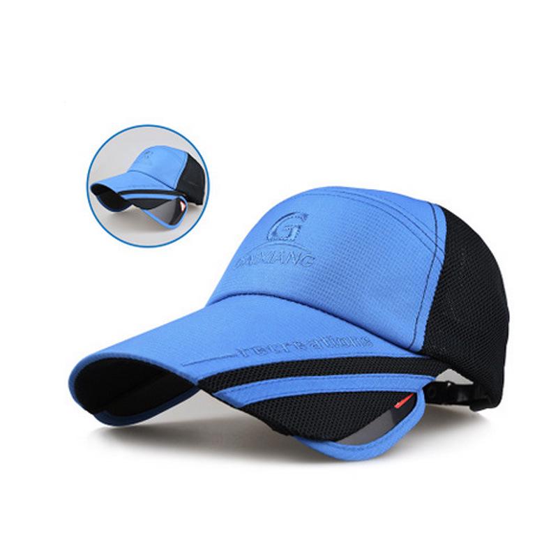 Hat Men's Summer Brim Retractable Sun Hat Women's Sunscreen Fishing Cold Hat Korean Sun Hat Outdoor Baseball Cap