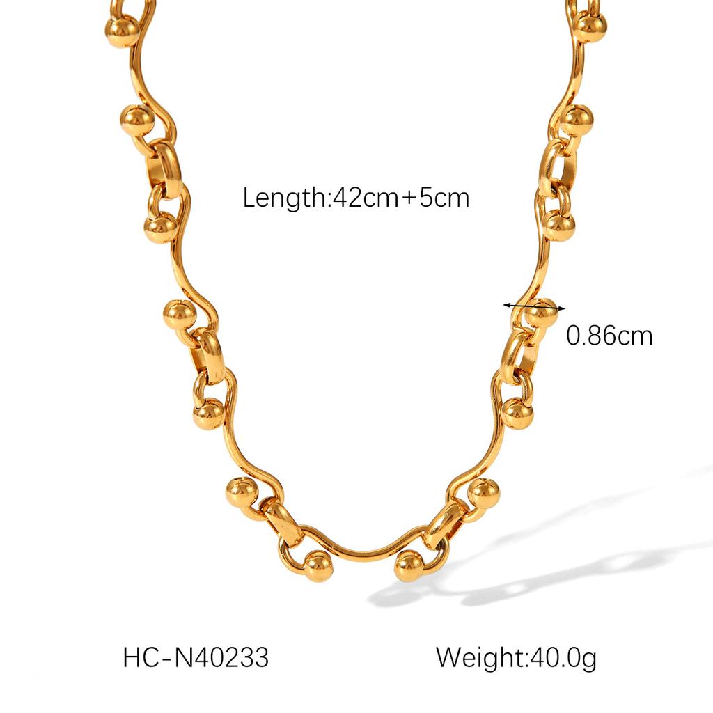 Horseshoe Buckle Necklace for Women, Versatile High-end Handmade Chain, Non-fading Bracelet, Titanium Steel Jewelry
