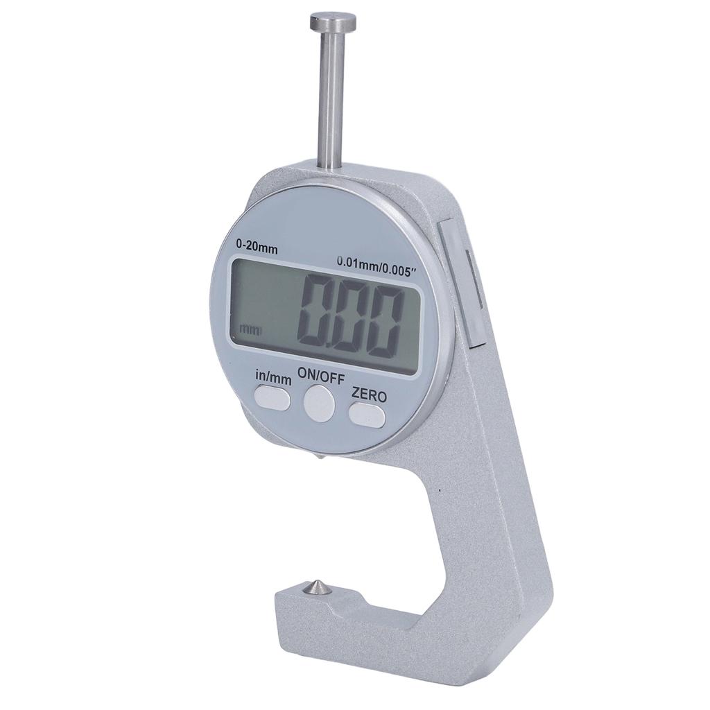 Dickenmessgerät Mini Digital LED-Anzeige 0 bis 20 mm Multifunktionales Dickenmessgerät für Leder